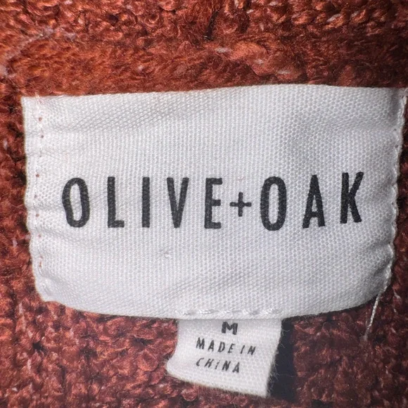 Terra Cotta Knit Cardigan Open Front Cozy Lightweight Sweater Size M Fall - Picture 4 of 5